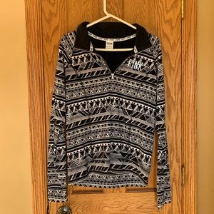 PINK Victoria’s Secret tribal print quarter zip